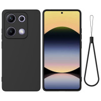 Силиконов гръб с верижка за Xiaomi Redmi Note 14S - черен