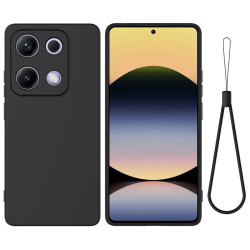 Силиконов гръб с верижка за Xiaomi Redmi Note 14S - черен