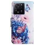 Калъф тип портмоне за Xiaomi 13T/13T Pro - цветя и пеперуди - 1 Калъф тип портмоне за Xiaomi 13T/13T Pro - цветя и пеперуди - 1