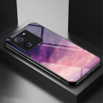 Силиконов кейс със стъклен гръб за Xiaomi 13T/13T Pro - лилаво небе - 0
