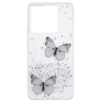 Силиконов гръб за Xiaomi 13T/13T Pro - бели пеперуди