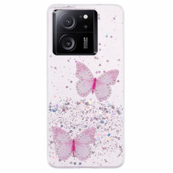 Силиконов гръб за Xiaomi 13T/13T Pro - розови пеперуди