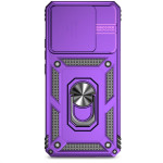 Хибриден гръб със стойка и слайдер за камера за Xiaomi 13T/13T Pro - лилав - 2