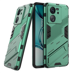 Хибриден гръб със стойка марка BIBERCAS за Xiaomi 13T/13T Pro - зелен металик