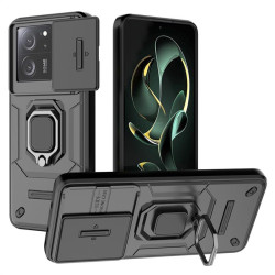 Хибриден гръб със стойка за Xiaomi 13T/13T Pro - черен