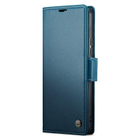 Кожен калъф страничен flip марка CASEME за Xiaomi 13T/13T Pro – син