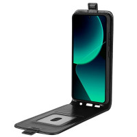 Кожен калъф flip за Xiaomi 13T/13T Pro - черен