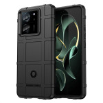 Подсилен силиконов гръб на квадрати за Xiaomi 13T/13T Pro - черен