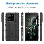 Подсилен силиконов гръб на квадрати за Xiaomi 13T/13T Pro - черен - 2