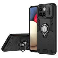 Хибриден гръб със стойка и слайдър за камера за Xiaomi 14 5G - черен