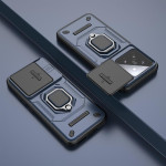 Хибриден гръб със стойка и слайдер за камера за Xiaomi 14 5G - тъмно син - 2
