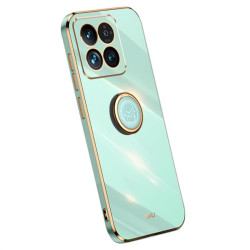 Силиконов гръб със стойка тип пръстен марка XINLI за Xiaomi 14 - зелен
