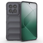 Подсилен силиконов гръб на ленти за Xiaomi 14 - тъмно сив