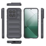 Подсилен силиконов гръб на ленти за Xiaomi 14 - тъмно сив - 0
