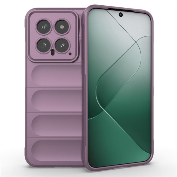 Подсилен силиконов гръб на ленти за Xiaomi 14 - лилав