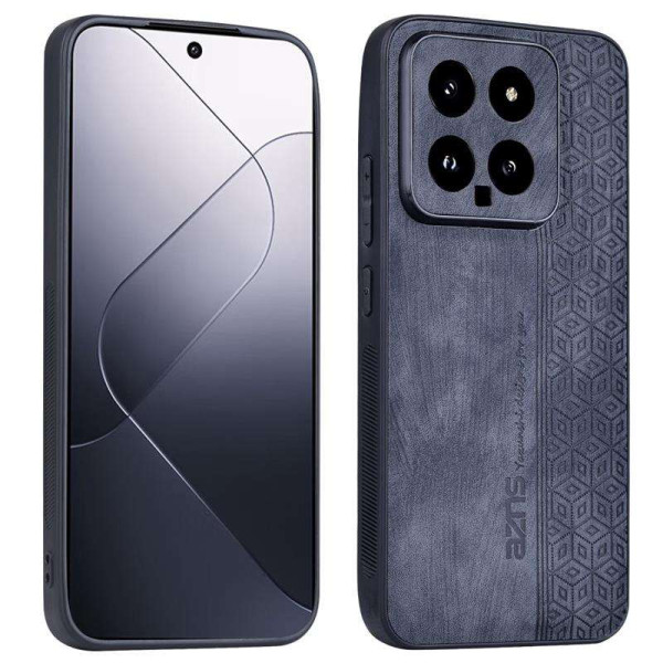 Силиконов гръб с покритие от кожа марка AZNS за Xiaomi 14 5G - черен