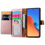 Кожен калъф тип портмоне с цип за Xiaomi Redmi 12 5G - розов - 0 Кожен калъф тип портмоне с цип за Xiaomi Redmi 12 5G - розов - 0
