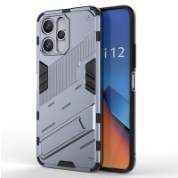 Хибриден гръб със стойка марка BIBERCAS за Xiaomi Redmi 12 4G/5G - сив