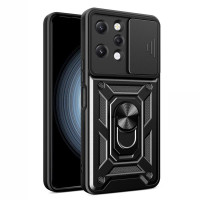 Хибриден гръб със стойка за Xiaomi Redmi 12 4G - черен