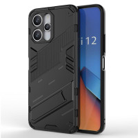 Хибриден гръб със стойка марка BIBERCAS за Xiaomi Redmi 12 4G/5G - черен