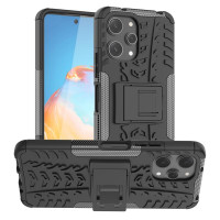 Двупластов гръб със стойка за Xiaomi Redmi 12 5G - черен