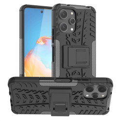 Двупластов гръб със стойка за Xiaomi Redmi 12 5G - черен