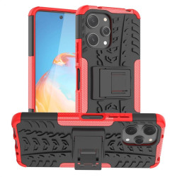 Двупластов гръб със стойка за Xiaomi Redmi 12 4G/5G - червен