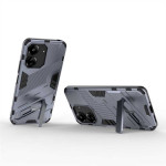 Хибриден гръб със стойка марка BIBERCAS за Xiaomi Redmi 13C - сив - 0