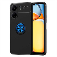 Хибриден гръб със стойка тип пръстен за Xiaomi Redmi 13C - син