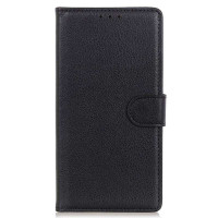 Кожен калъф тип портмоне за Xiaomi Redmi 13C - черен