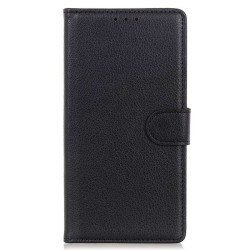 Кожен калъф тип портмоне за Xiaomi Redmi 13C - черен