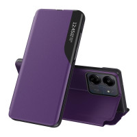 Тънък кожен калъф за Xiaomi Redmi 13C – лилав