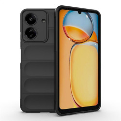 Подсилен силиконов гръб на ленти за Xiaomi Redmi 13C - черен
