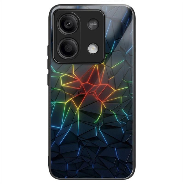 Силиконов кейс със стъклен гръб за Xiaomi Redmi Note 13 5G - шарени линии Силиконов кейс със стъклен гръб за Xiaomi Redmi Note 13 5G - шарени линии