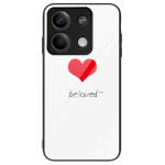 Силиконов кейс със стъклен гръб за Xiaomi Redmi Note 13 5G - със сърце Силиконов кейс със стъклен гръб за Xiaomi Redmi Note 13 5G - със сърце