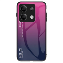Силиконов кейс със стъклен гръб за Xiaomi Redmi Note 13 5G - розов градиент