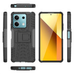 Двупластов гръб със стойка за Xiaomi Redmi Note 13 5G - черен - 1