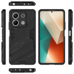 Хибриден гръб със стойка марка BIBERCAS за Xiaomi Redmi Note 13 5G - черен - 2