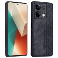 Силиконов гръб с покритие от кожа марка AZNS за Xiaomi Redmi Note 13 5G - черен