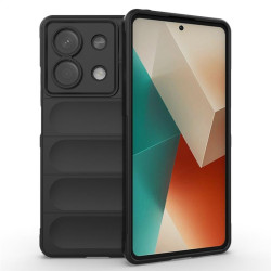 Подсилен силиконов гръб на ленти за Xiaomi Redmi Note 13 5G - черен