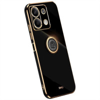 Силиконов гръб със стойка тип пръстен марка XINLI за Xiaomi Redmi Note 13 5G - черен