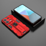 Хибриден гръб със стойка за Xiaomi Redmi Note 13 Pro 5G - червен - 0