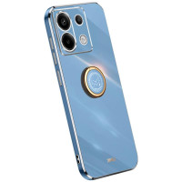 Силиконов гръб със стойка тип пръстен марка XINLI за Xiaomi Redmi Note 13 Pro 5G - син