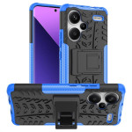 Двупластов гръб със стойка за Xiaomi Redmi Note 13 Pro+ 5G - син - 0