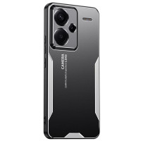 Алуминиев гръб за Xiaomi Redmi Note 13 Pro+ 5G - черен със сива рамка