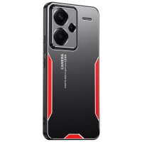 Алуминиев гръб за Xiaomi Redmi Note 13 Pro+ 5G - черен с червена рамка