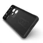 Подсилен силиконов гръб на ленти за Xiaomi Redmi Note 13 Pro+ 5G - черен - 0