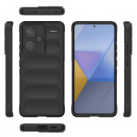 Подсилен силиконов гръб на ленти за Xiaomi Redmi Note 13 Pro+ 5G - черен - 2