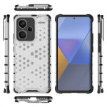 Хибриден гръб с ромбоидна шарка за Xiaomi Redmi Note 13 Pro+ 5G - бял - 1