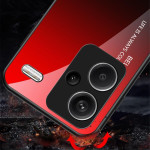 Силиконов кейс със стъклен гръб за Xiaomi Redmi Note 13 Pro+ 5G - червен градиент - 0